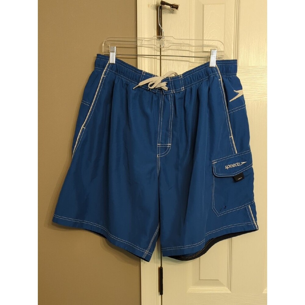 Speedo Men’s Royal Blue Swim Trunks with Cargo Pocket